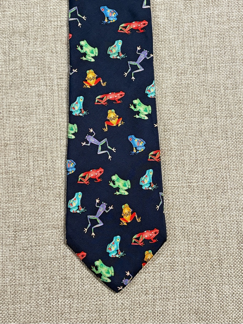 Alynn My Prince Frog Necktie Novelty Poison Dart Frog Silk Tie USA